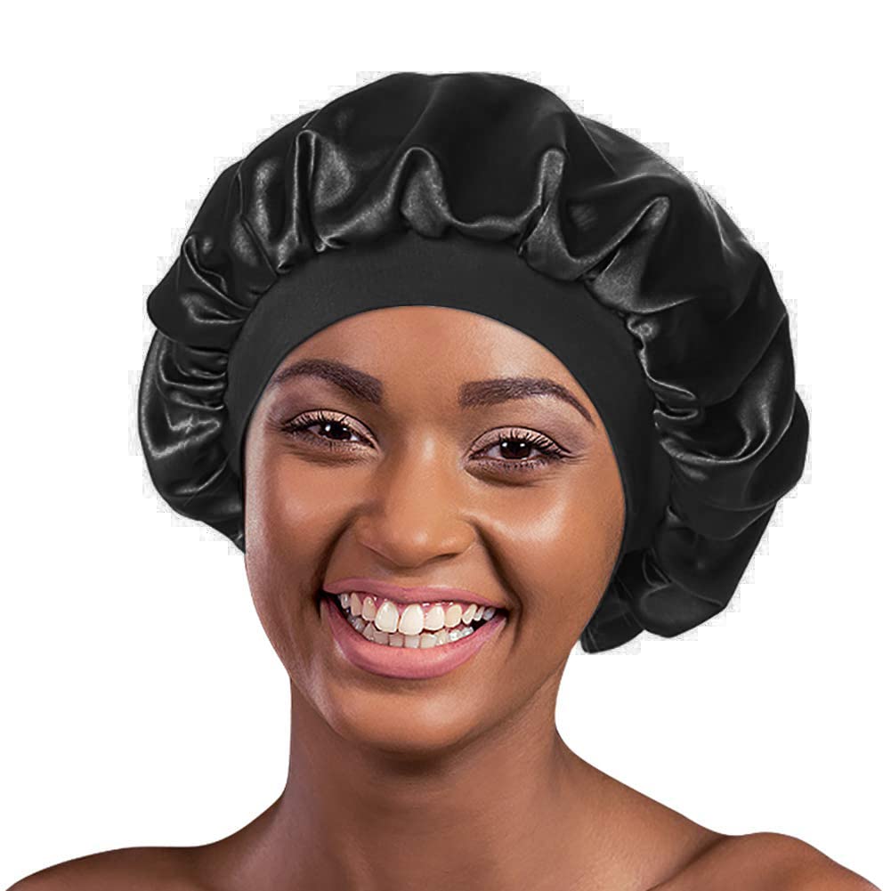 Alnorm Sleep Caps Satin Lined Hair Bonnets for Black Women
