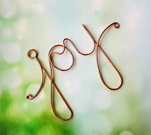 JOY Wire Sign in Copper Finish, Holiday Decoration, Christmas Mantle Sign, by AntoArts