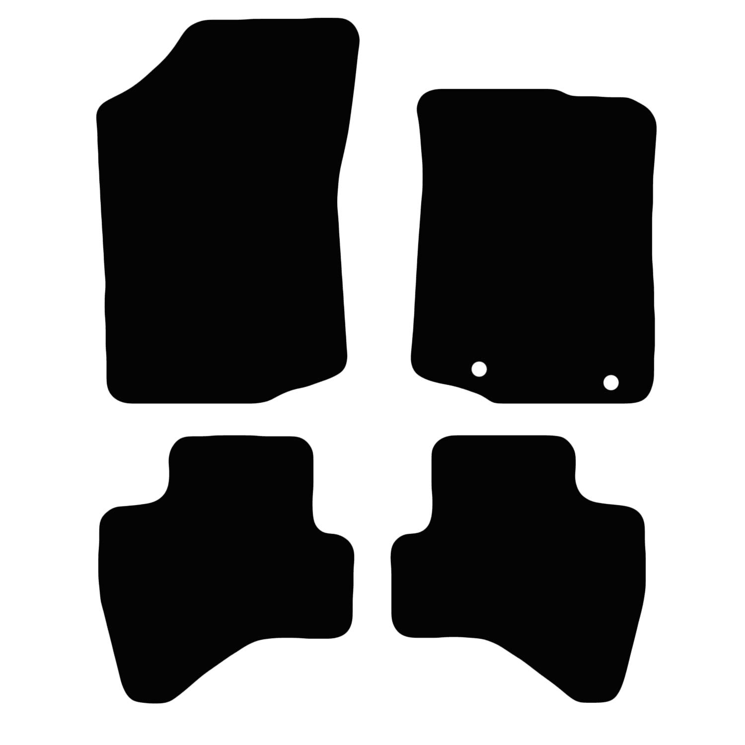 Carsio Carpet Car Mats For Peugeot 108 2014 Onwards 4 Piece Set With 2 Clips Tailored Fit Floor Mat Complete Accessory Black Custom Fitted - All Weather, Anti-Slip Backing & Black Trim