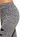 SweatyRocks Legging Women Grey Knit Mesh Insert Ripped Tights Yoga Slim Pants