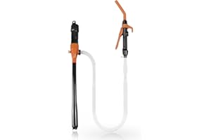 FUELIO Battery Operated Gas Pump with Nozzle - Battery Powered Gasoline Transfer Pump With 3 FT Long Hose 2.2 GPM Transfer Pump For Water Kerosene Gas Can Hand Fuel Pump