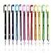 Happlee 12 Colors Gel Pen Set 0.5MM Tip Fine Point Pens for Coloring Books Bullet Journal Crafting Note Taking Drawing, 12-Count