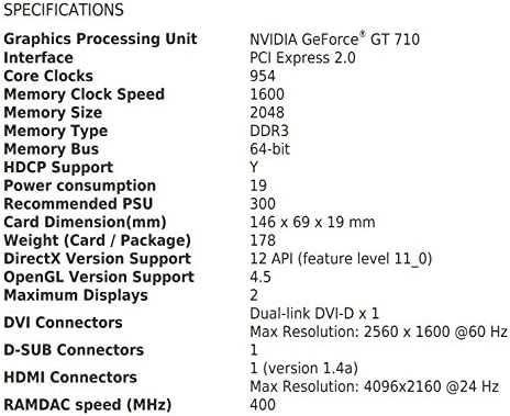 Amazon Com Msi Gf Gt 710 2gd3h Lp Gt 710 2gd3h Lp Computers Accessories