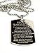 Dad Message Engrave Dog Tag Necklace Pendant 24 inch Stainless Steel Chain Giftpouch and Keyring
