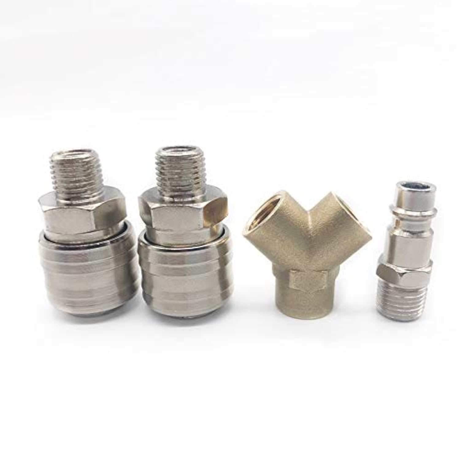 Airline Euro 3 Way Quick Release 1/4" Air Line Hose Splitter Connector Airline Coupling for Compressor Air Hose
