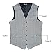 Zicac Men's Unique Advanced Custom Vest Skinny Wedding Dress Waistcoat (S,Light Gray)