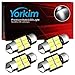 Yorkim 31mm Festoon LED Bulbs White Super Bright LED Interior Car Lights Error Free CANBUS 6-SMD 5730 Chipsets, DE3175 LED Bulb, DE3022 LED, 3175 LED Bulbs - Pack of 4 primary