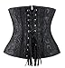 Charmian Women's Double Heavy Spiral Steel Boned Underbust Waist Cincher Corset
