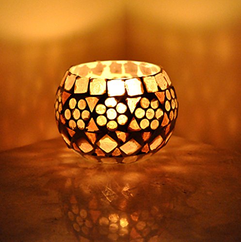 Designer glass candle holder home decor 3 inches