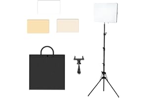 Yeeyuue LED Video Light Kit with Tripod Stand & Phone Holder, Professional Photography Lighting Kit - 2800-6500K Dimmable Studio Light for Video Recording, Photography, Photoshoot, Streaming