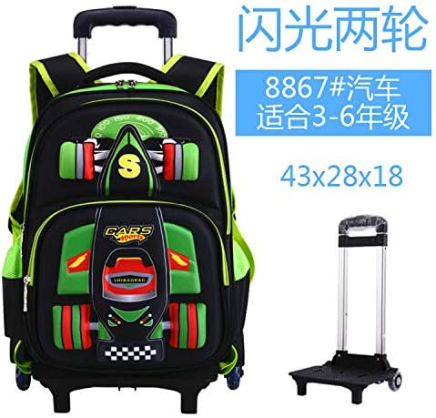 Nwarmsouth Wheeled Waterproof Bookbag,Primary school trolley bag, girl high climb stairs backpack,Rolling Backpack for Boys