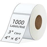 Labelchoice 1000 Pcs 3" Core 4"x6" 3-Proof Industrial Direct Thermal Labels Compatible for Zebra 220Xi4 ZT510 ZT & Xi &ZM Series Datamax NATO Intermec Thermal Printer Commercial Grade No Ribbon Needed
