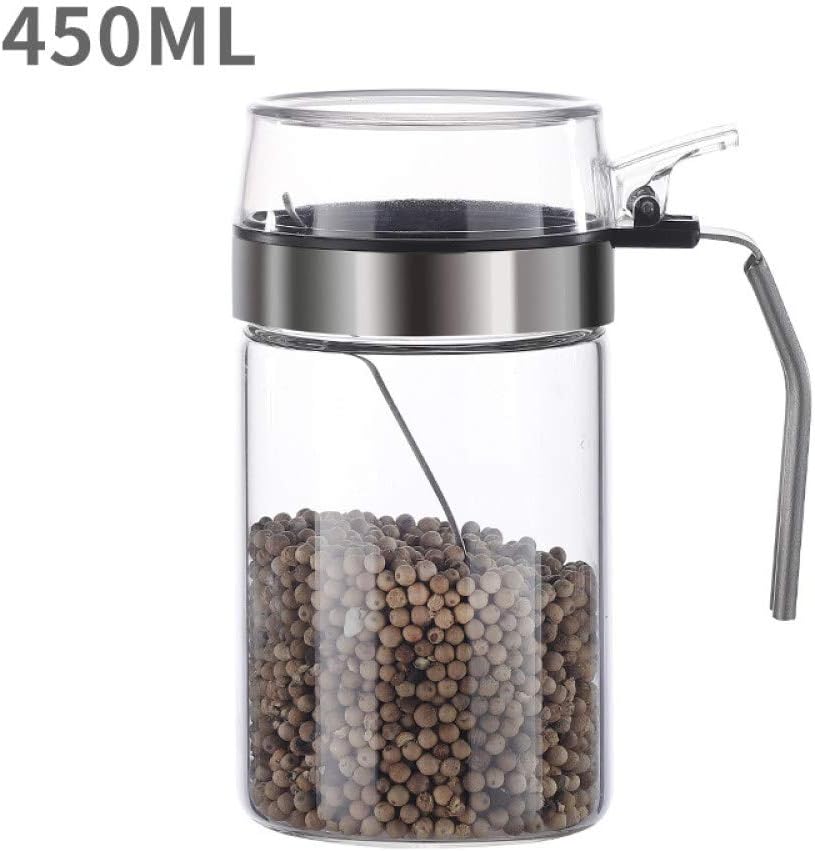 CXIANHUI Spice Jars With Lids,Mini Clear Glass Spice Jar Container Set With Airtight Lids Spoon Kitchen Accessories Portable And Easy-To-Clean Storage Tank