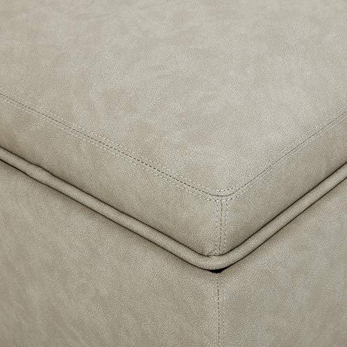 CHITA Storage Ottoman Cube with Tray,Footrest Stool Seat Serve as Side