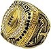 Decade Awards 2019 Fantasy Football Champion Ring - Gold Finish - Heavy FFL League Champ Ring with Stand