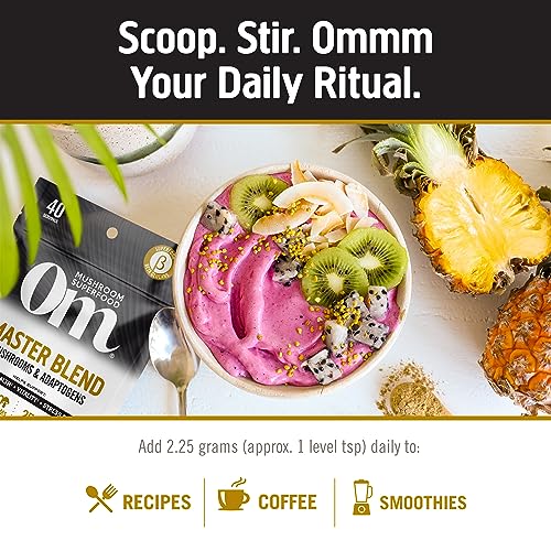 Om Mushroom Superfood Master Blend Mushrooms & Adaptogens, Powder