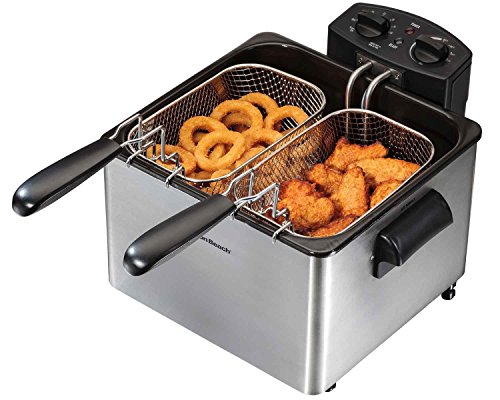 Click Here to See More Images Hamilton Beach Professional-Style Electric Deep Fryer, 12-Cup Oil Capacity (35034) (2)