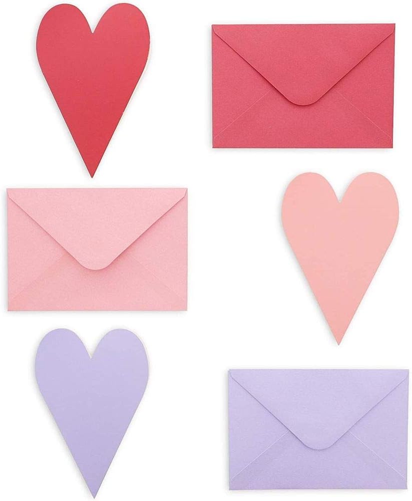 Amazon Paper Junkie ハート型切り抜きグリーティングカード 封筒付き 4 5 X 7インチ 36枚パック 挨拶状封筒 文房具 オフィス用品