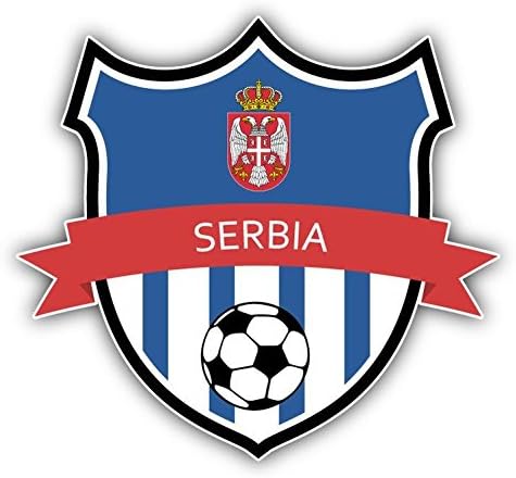Serbia Flag National Soccer Team Home Decal Vinyl Sticker 5'' X 5''