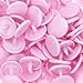 100 Glossy Pastel Pink (B18) Round KAM Plastic Resin Snaps Craft Baby Bib Cloth Diaper