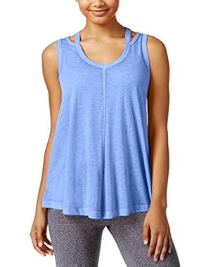 Performance Cold-Shoulder Tank Top PF6T0216 (Small, French Blue)