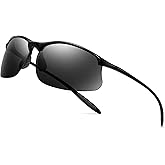 SUNGAIT Ultra-light Sports Sunglasses for Men Semi-Rimless Polarized Fishing Running Cycling Driving UV400 Protection TR90