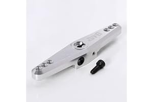 GTBRacing CNC Aluminum Dual Side 15T Steering Servo Arm for 1/5 RC Car Losi DBXL-E 2.0 Upgrade Part (Silver)