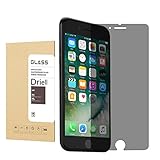iPhone 7 Privacy Screen Protector, Driell Tempered Glass Screen Protector 0.3mm 9H HD 2.5D Curve Edge Anti-Scratch, Anti-Fingerprint, Easy Install