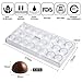 Jeteven Semi-Sphere Chocolate Mould PC Polycarbonate Chocolate Mold 24-Piece Tray