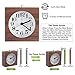 ECVISION Bedside Clock, Small Wooden Clock The Square Black Walnut Alarm Clock Silent Desk Snooze Clocks with Nightlight