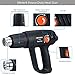 Heat Gun Variable Temperature, Meterk 1500W Hot Air Gun with 4 Nozzle Attachments (Great for DIY, Home Improvement, Contractors, Removing Paint)