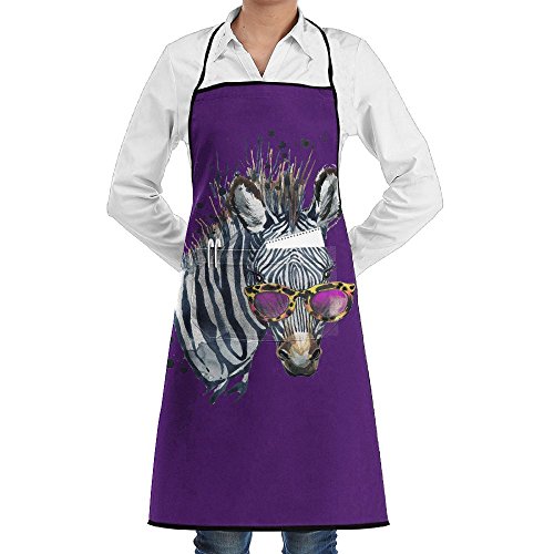 Apron, Stain Resistant Bib Apron With Pocket, Cooking Kitchen Aprons For Women Men Chef, Kitchen Accessories Cool Zebra
