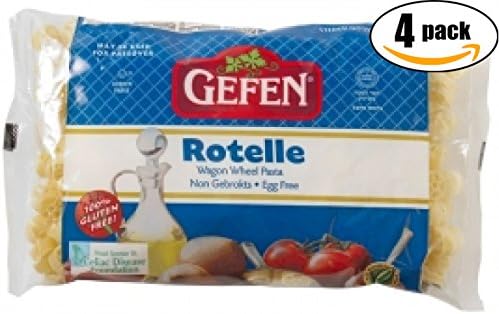 Rotelle Noodles Gluten Free Pasta Kosher for Passover, 9 OZ (4-Pack)