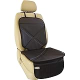 Viaviat Car Seat Protector Leather Waterproof Child Safety Seat Protector Cover with Thick Pad and 2 Large Pockets Durable Ki