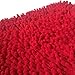 USTIDE SOFE Shaggy Chenille Rug 2-Piece Kitchen Rug Set Red Wedding Room Rugs Non-Slip Absorbent Floor Mat Carpet