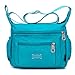 SOYATER Nylon Crossbody Shoulder Bag, 9 Pockets (Sky Blue)
