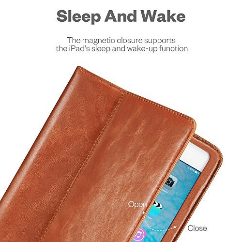 KAVAJ iPad Mini 5 2019 & 4 Case Leather Cover Berlin Cognac-Brown for Apple iPad Mini 5 2019 & 4 Genuine Cowhide Leather with Built-in Stand Auto Wake/Sleep Function. Slim Fit Smart Folio Covers