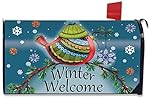 Winter Welcome Bird Magnetic Mailbox Cover Primitive Seasonal Standard