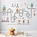LiveGallery Removabele Transports and Roads Kids Wall Decals Wall Stickers DIY Curved Road Robot Wall Decal Peel and Stick Art Decor for Kids Bedroom Babys Nursery Room Living Rooms Wall Decoration