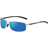 ZHILE Rectangular Polarized Sunglasses Al-Mg Alloy Temple Spring Hinge UV400
