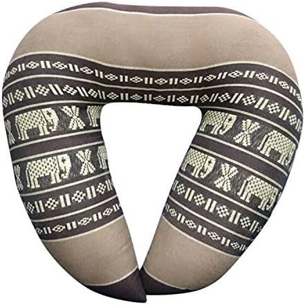 Kaideejung Neck Pillow – Multi-Purpose Pillow, Adjustable Neck Support Cushion,Chiropractic ,Comfortable trip for Flight,Train,Bus, Travel Pillow, Original Elephant Design Handicraft from Thailand