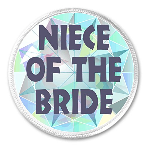 A&T Designs Niece of the Bride Diamond 3" Sew On Patch Wedding Marriage Groom