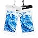 Waterproof Cases, iSPECLE 2 Pack Clear Waterproof Cell Phone Cases Dry Bag Pouch for Apple iPhone 8 7 6 Plus 6S SE iPhone X Samsung Galaxy S8, Up to 6 inch Snorkeling Swimming Cruise Beach White Black