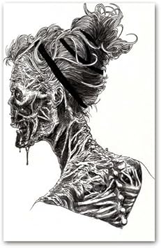 Amazoncom Best Zombie Pencil Sketch Portrait Face Painting