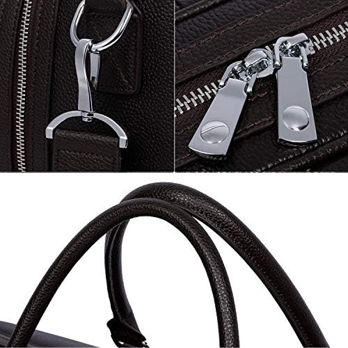 BOSTANTEN Genuine Leather Duffel Bag Travel Weekender Overnight Gym Sports Luggage Tote Duffle Bags For Men (Coffee-large) 6 BOSTANTEN Genuine Leather Duffel Bag Travel Weekender Overnight Gym Sports Luggage Tote Duffle Bags For Men (Coffee-large)