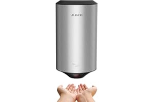 AIKE Air Focus Compact Hand Dryer UL Listed 120V 1350W Brush Stainless Steel Finish