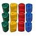 Mega Set Of 12 Double Hole Triangular Shaped Pencil Sharpener With Cover and Receptacle! Comes In 4 Colors- Red, Blue, Yellow, and Green!
