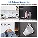TISHOT Adhesive Hooks, Rope Towel Hanger with Stainless Steel Super Powerful Stick On Hooks for Home, Kitchen, Bathroom, Heavy Duty Wall Mount Coat Hanging Rack - (4 Pack)