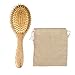 ELFINA Portable Paddle Brush, 100% Natural Bamboo Detangling Hair Brush for Scalp Massage, 2 Sizes Available---L