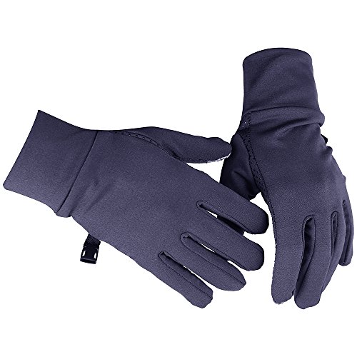 Kqpoinw Cycling Gloves Men Touchscreen Gloves Outdoor Sports High Elastic Breathable Warm Winter Gloves (Navy Blue)